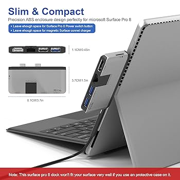 【美品】Surface pro8 キーボード ドッキングステーション付き Amazon | Microsoft Surface Pro 8 専用 USB ハブ ドッキング